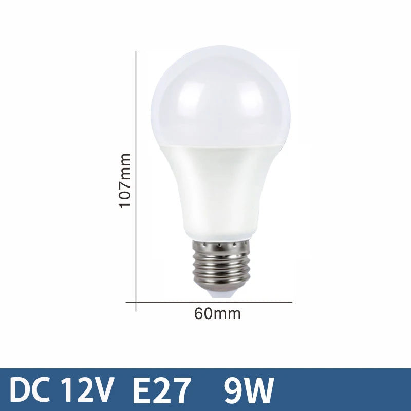 10pcs E27 LED Bulb Lights DC 12V lampada luz E27 lamp 3W 6W 9W 12W 15W 18W spot bulb Led Light Bulbs for Outdoor Lighting AP 12V by MVEnergo