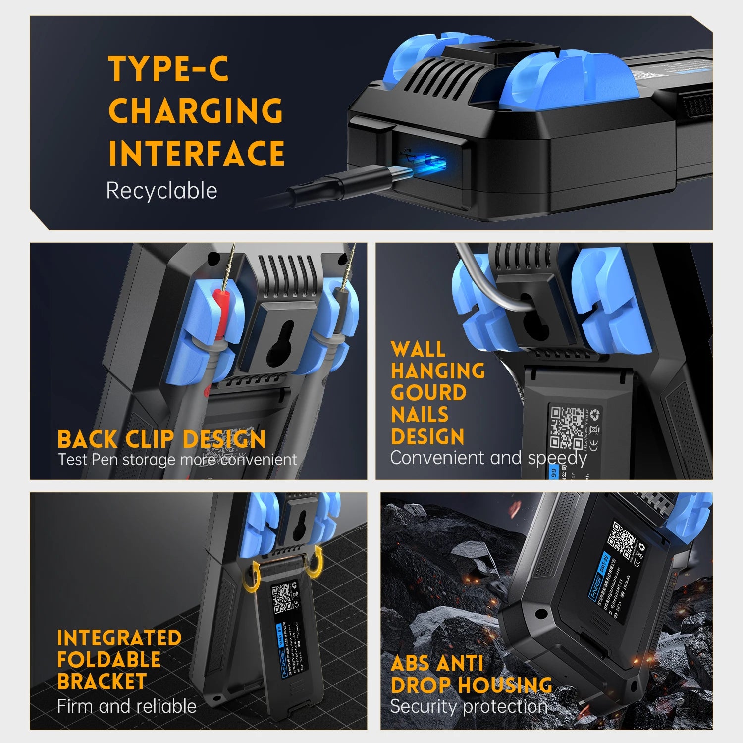 FNIRSI DMT-99 Digital Multimeter 9999 Counts Smart Professional Tester 1000V 10A True RMS Auto Range AC DC Ohm Hz Capacitance by MVEnergo