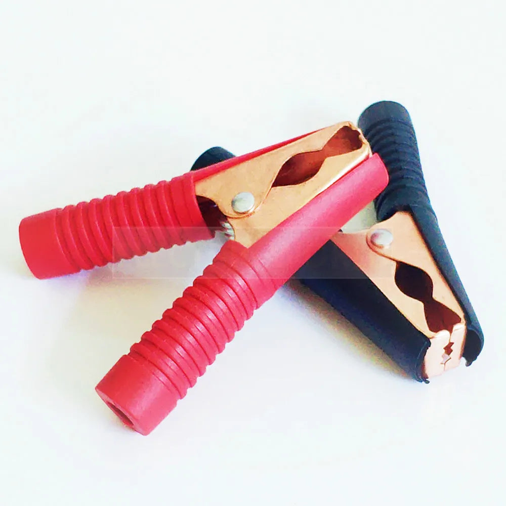 Alligator Clips Hot Car Battery Clamps Crocodile Clip 100A Red Black Electrical connection battery terminals power wire test by MVEnergo