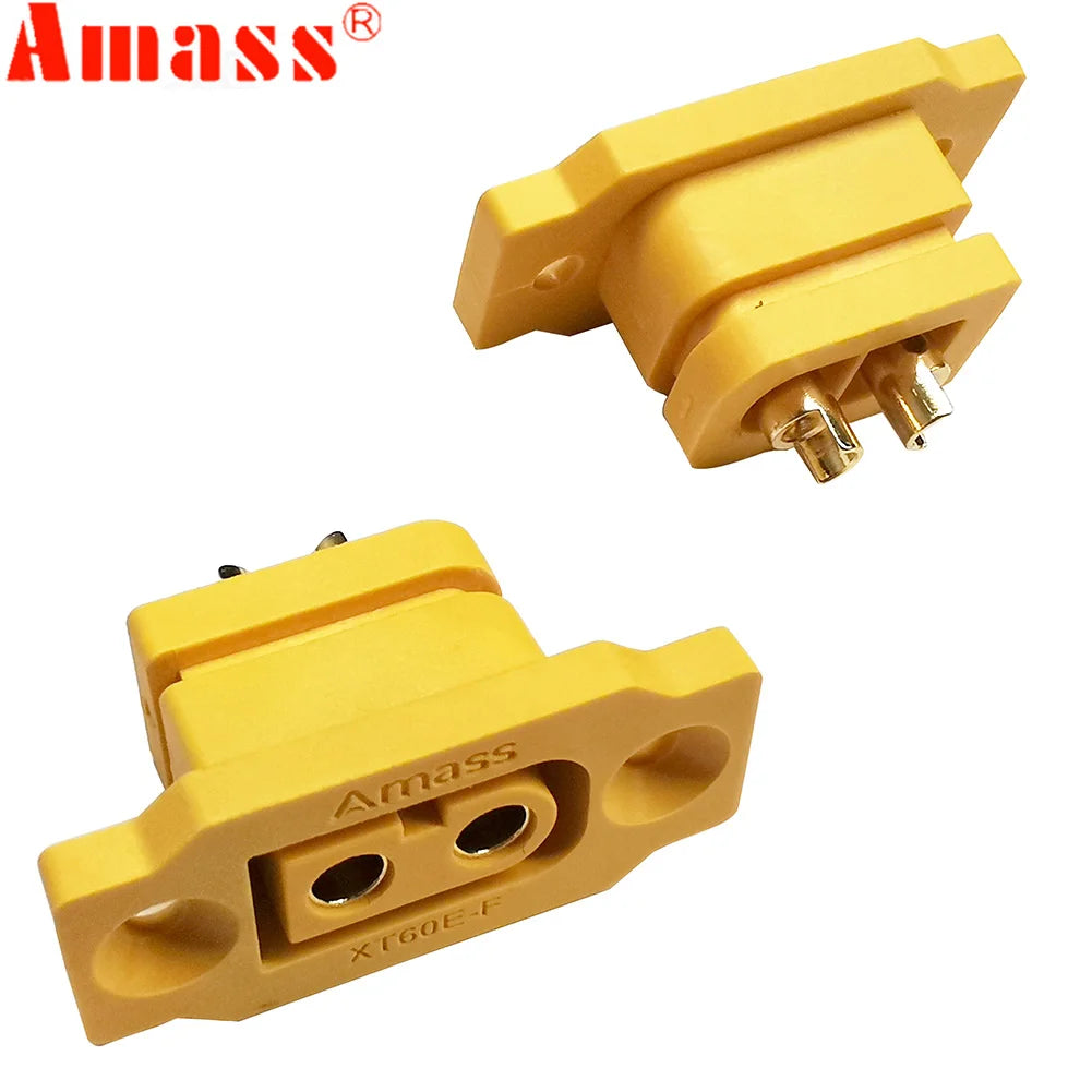5pc Amass XT60E-F Female Plug Large Current Gold/Brass Ni Plated Connector Power Battery Connecting Adapter for RC Model by MVEnergo