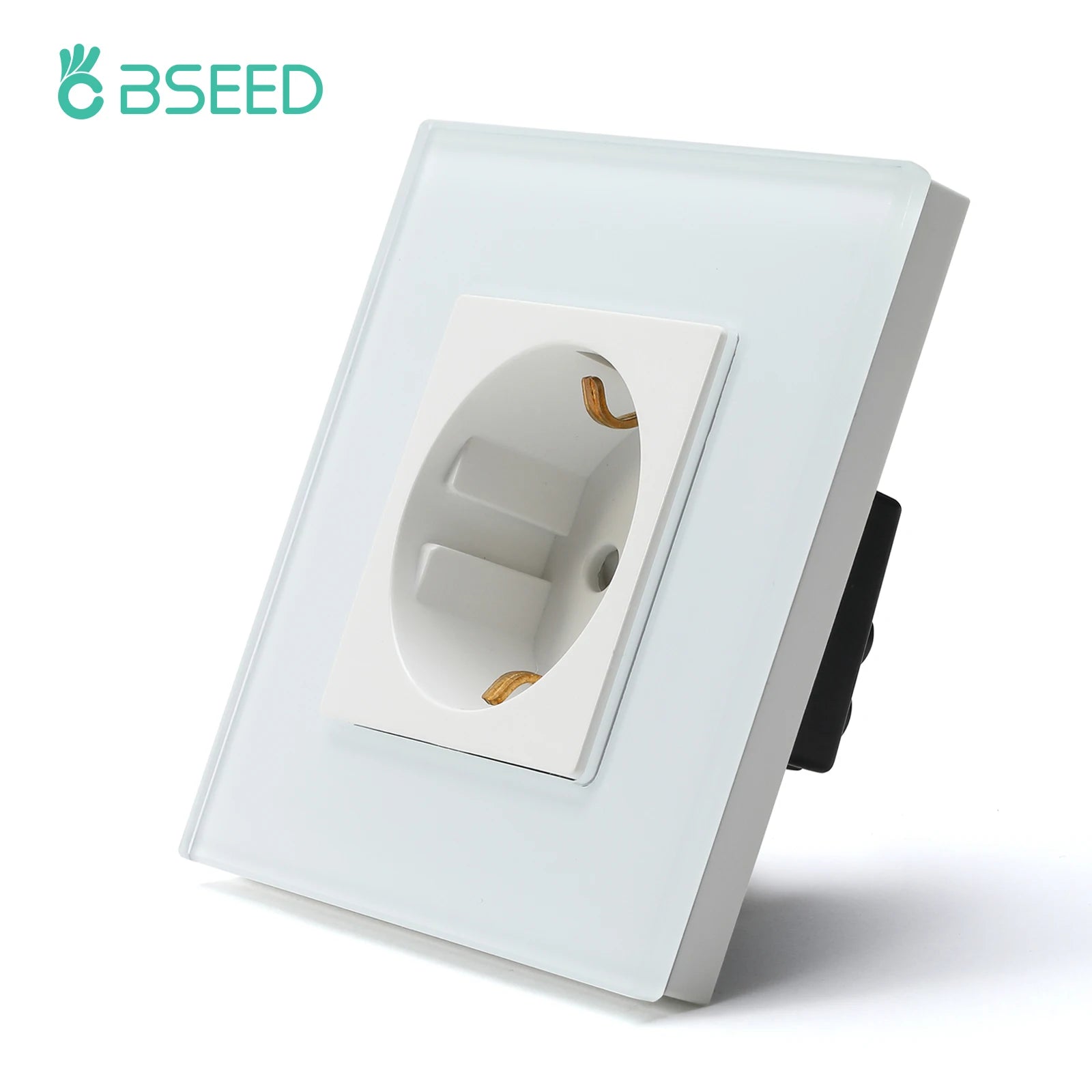 BSEED 1/2/3Gang Touch Light Switch 1Way Simple Sensor Switch Type-c USB Sockets EU Standard Glass Panel Blue Backlight 10A White by MVEnergo