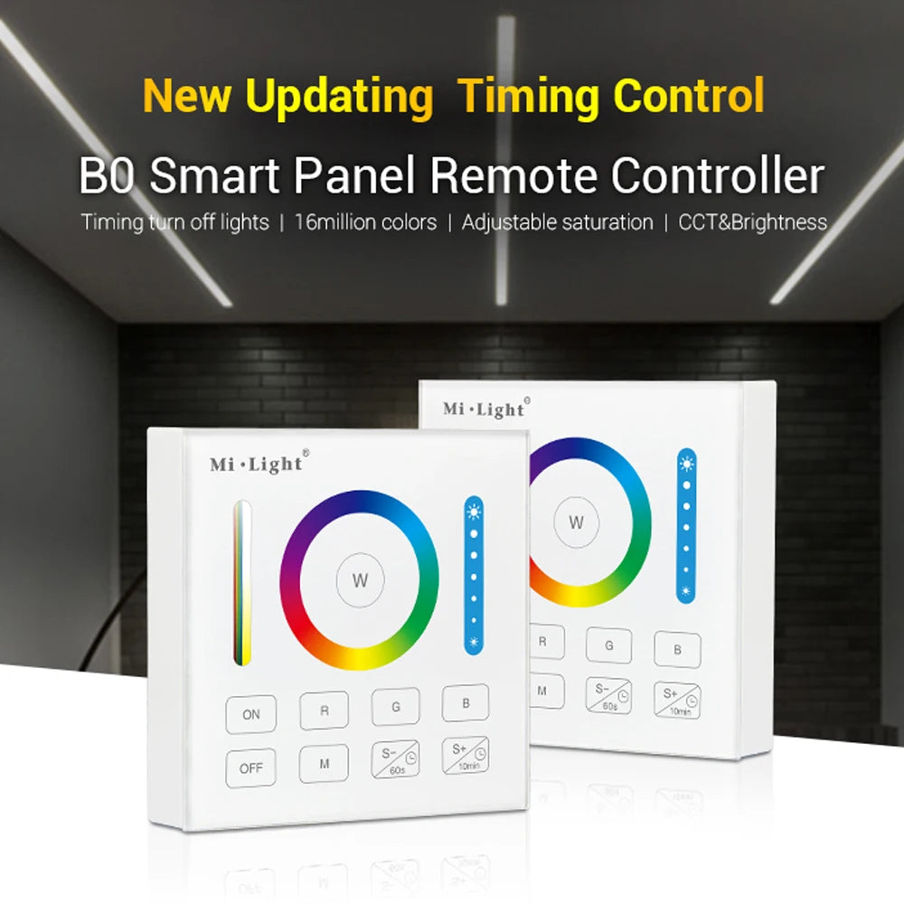 Milight 8 Zone 2.4G WIFI Touch Panel Brightness/CCT/RGB/RGBW/RGBCCT LED Smart Remote Controller dimmer MiBoxer LED Strip Bulb