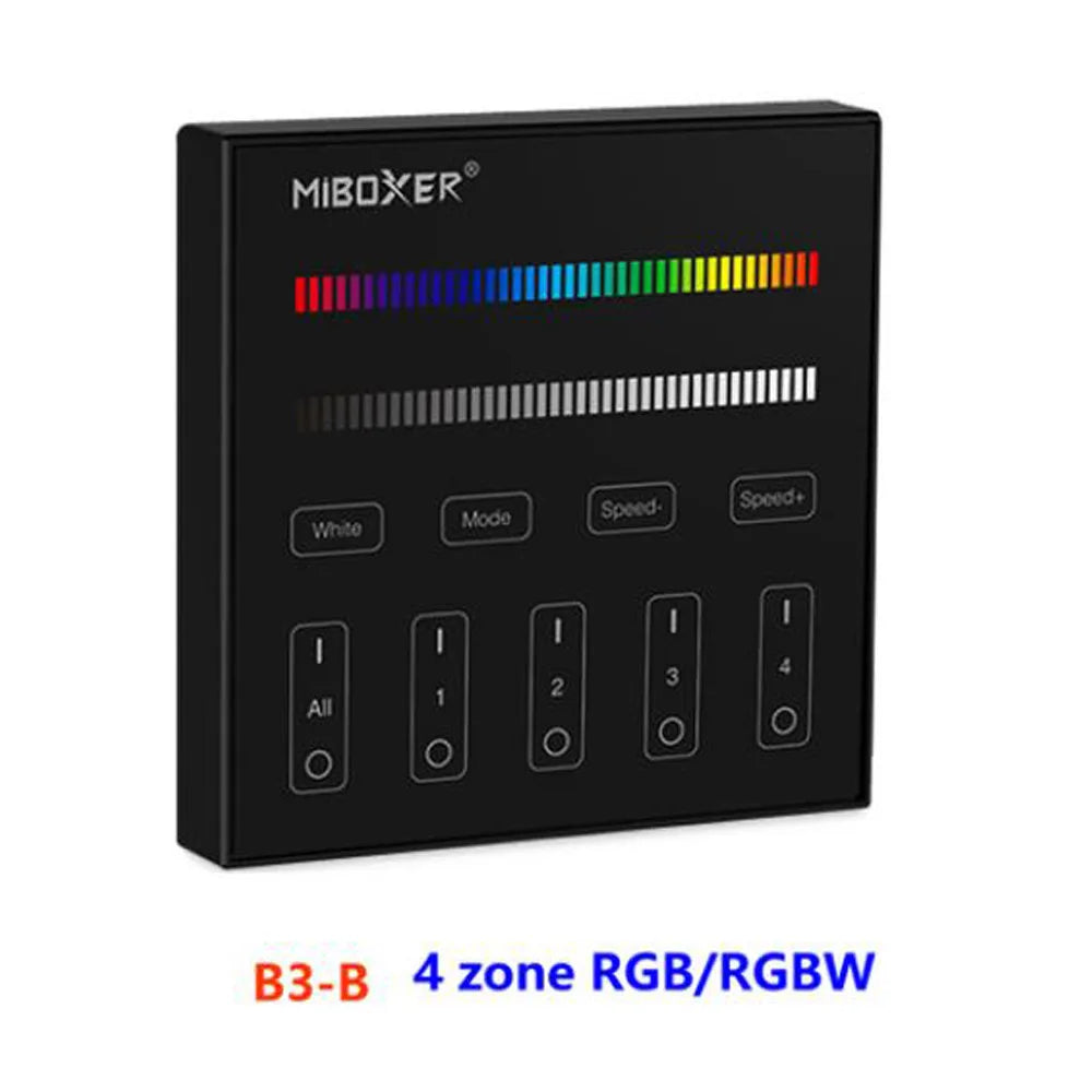 Miboxer Smart Touch Panel Dimmable Dimming/CT/RGB/RGBW/RGB+CCT LED Strip Light Controller 2.4G wireless Remote Milight b1 b4 p3