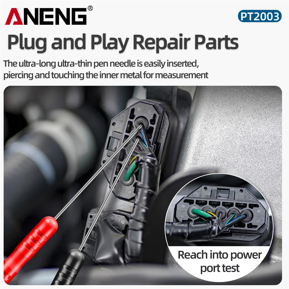 ANENG PT2003 Pen Extension Needle Tip 1 Pair Probe Tip Test Fine tip 1000V/10A Bendable Probe Detachable Accessories Tester Tool by MVEnergo