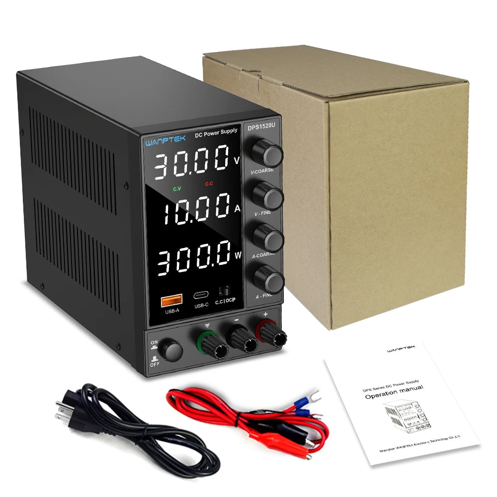 Wanptek DC Power Supply 30V 10A 5A Variable Bench Power Supply Adjustable Lab Power Supply 60V 5A 120V 3A Voltage Regulator by MVEnergo