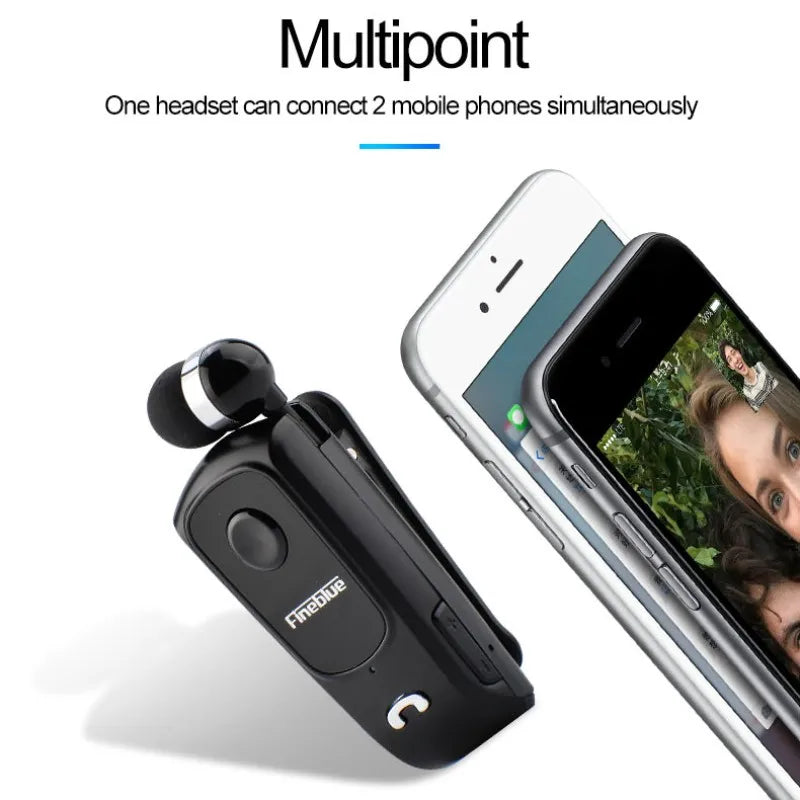 Fineblue F920 Wireless Earphone Bluetooth Headset Ears in Lotus with Wire Clip Earphones Handsfree Earbuds Retractable Headphone by MVEnergo