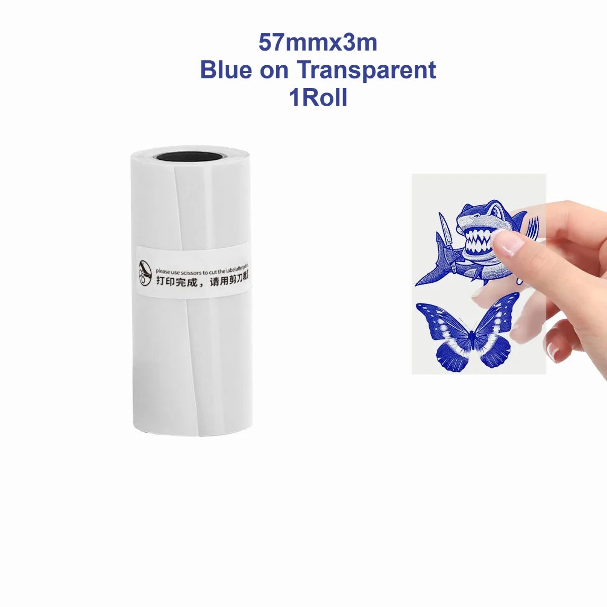 Mini Pocket Printer 5 Rolls Of Self-Adhesive Paper Portable Thermal Printer For Printer Suitable For Home Office Study And Work