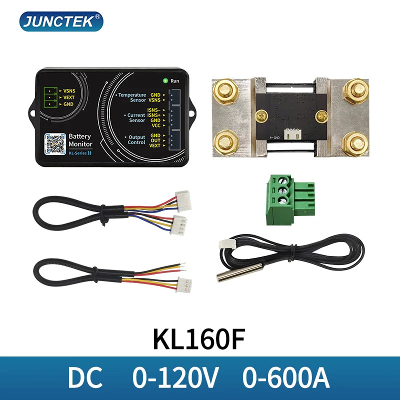 Battery Monitor Bluetooth KL-F DC 0-120V 0-600A Battery Tester Voltage Current VA Meter Battery Coulomb Meter Capacity Indicator