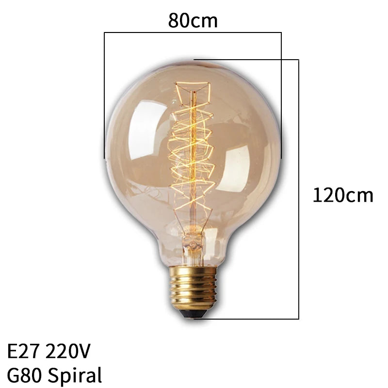Dimmable Edison Light Bulb E27 40W 220V Retro Vintage Edison Bulb Incandescent Ampoule Bulbs Vintage Edison Lamp Retro Light by MVEnergo
