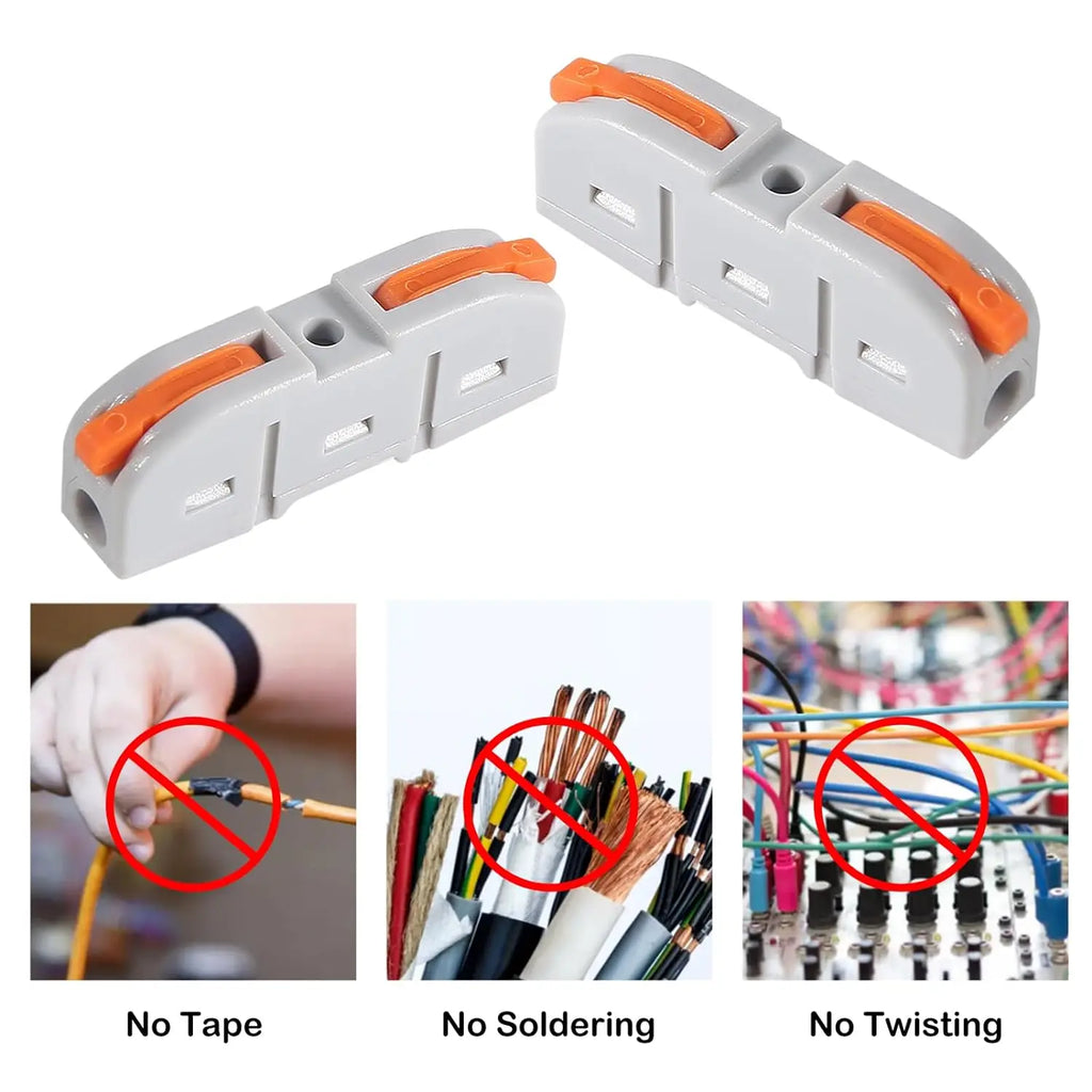 20/34/50PCS Lever Wire Connectors, 1 to 1 Inline Assemblable Wire Connector, Electrical Connectors Wire Terminals