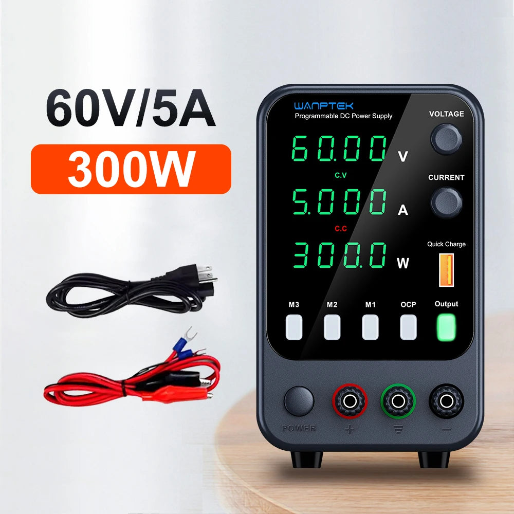 Wanptek DC Power Supply 30V 10A 5A Variable Bench Power Supply Adjustable Lab Power Supply 60V 5A 120V 3A Voltage Regulator by MVEnergo
