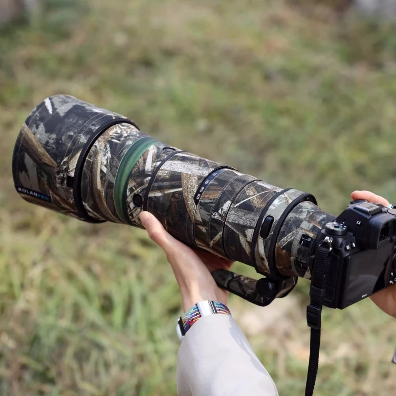 ROLANPRO Lens Coat For Nikon Z 180-600mm F/5.6-6.3 VR Waterproof Protective Case Camouflage Rain Cover Z180-600 Guns Sleeve by MVEnergo