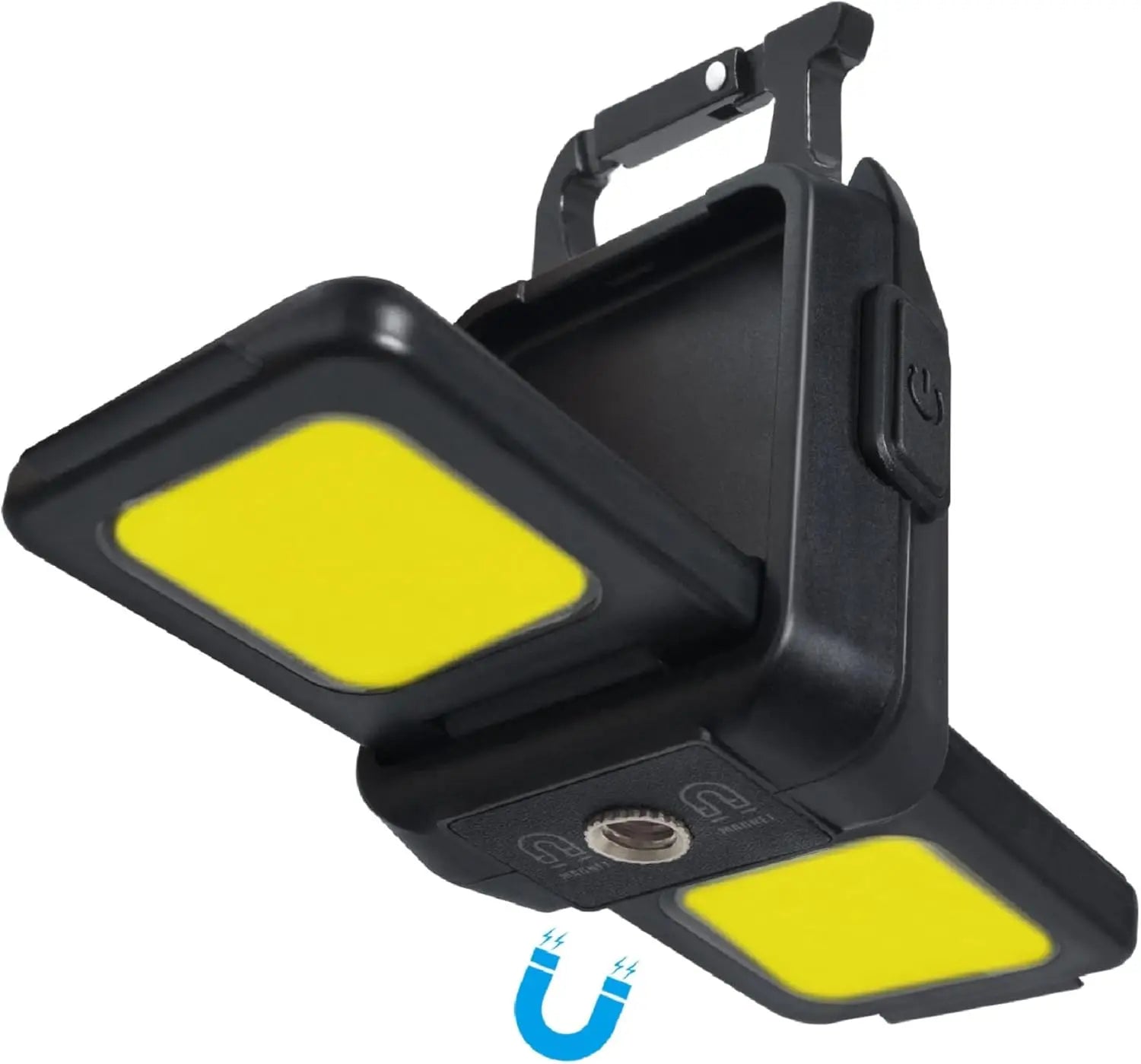 Mini Flashlight Keychain Light COB Work Light USB Rechargeable Lamp with 90° Foldable Side Lights Super Bright Portable Lanterns by MVEnergo