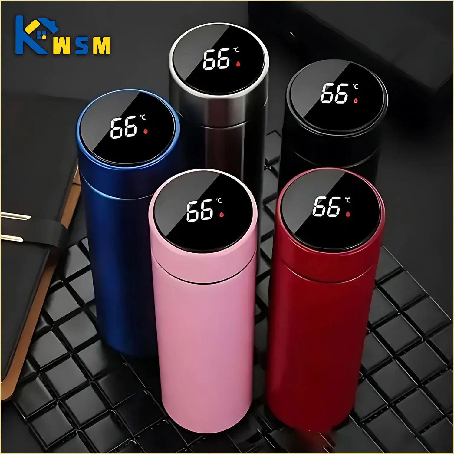 500ML Temperature Display Thermos Cup Stainless Steel Divided Thermos Bottle Outdoor Vacuum Insulated Cup Father's Day Gift by MVEnergo