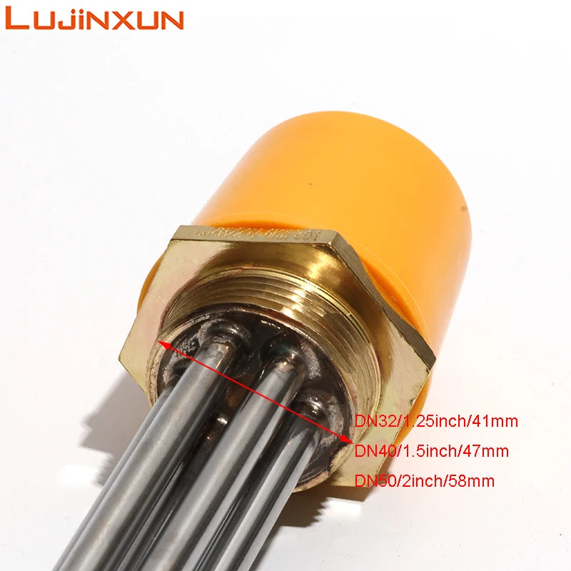 LUJINXUN Electric Immersion Tubular Heating Element Thread DN32 (41mm) DN40(47mm) DN50(58mm) 3-12KW TEN for Boiler/Brewing 1PC by MVEnergo