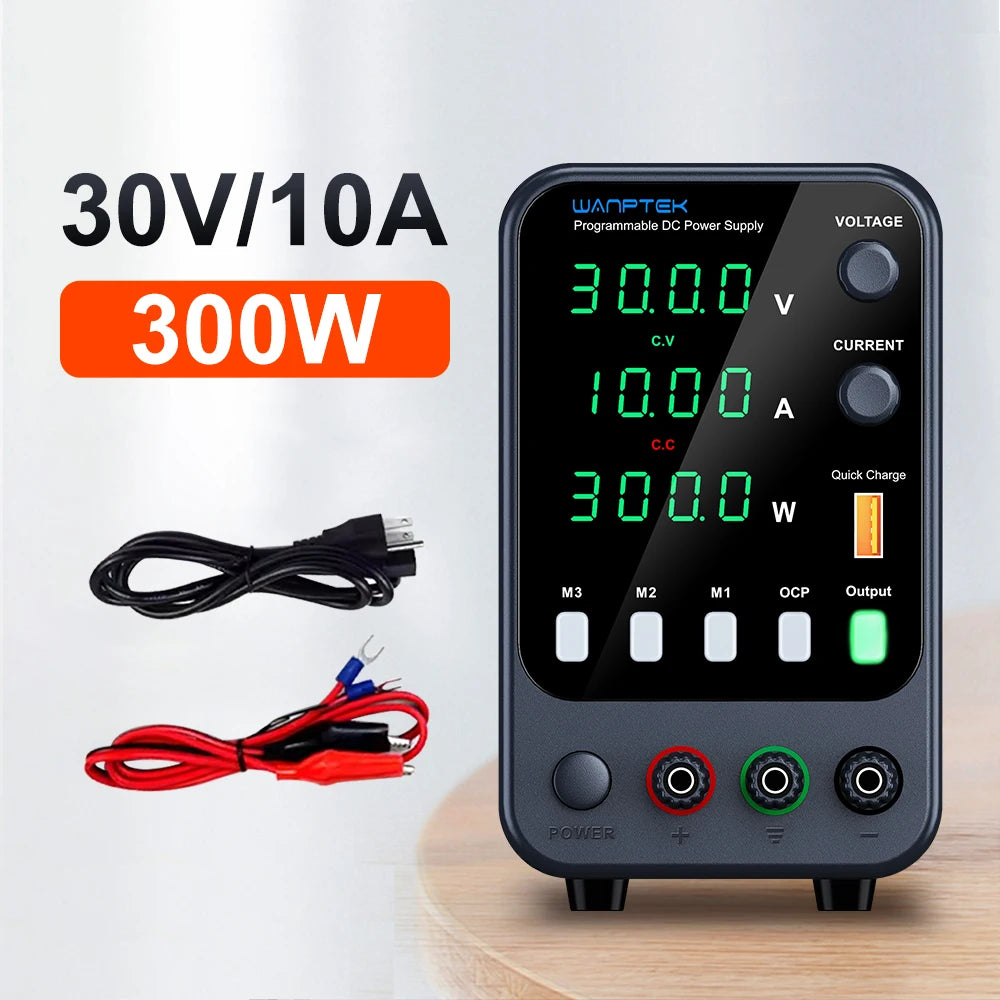 Wanptek DC Power Supply 30V 10A 5A Variable Bench Power Supply Adjustable Lab Power Supply 60V 5A 120V 3A Voltage Regulator by MVEnergo