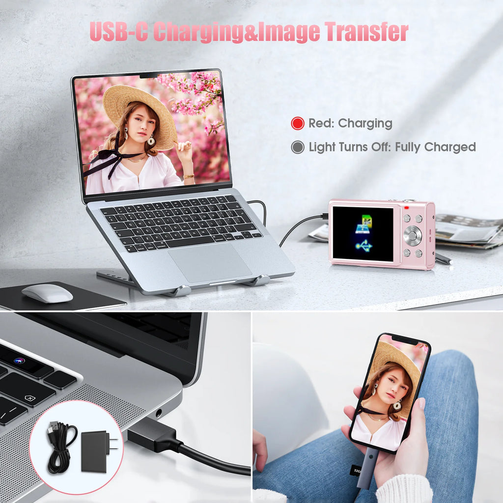 4K Digital Camera Autofocus Vlogging Camera HD 48MP with 2.8" Large Screen Camcorder Camera for Photography for Kid Adult by MVEnergo