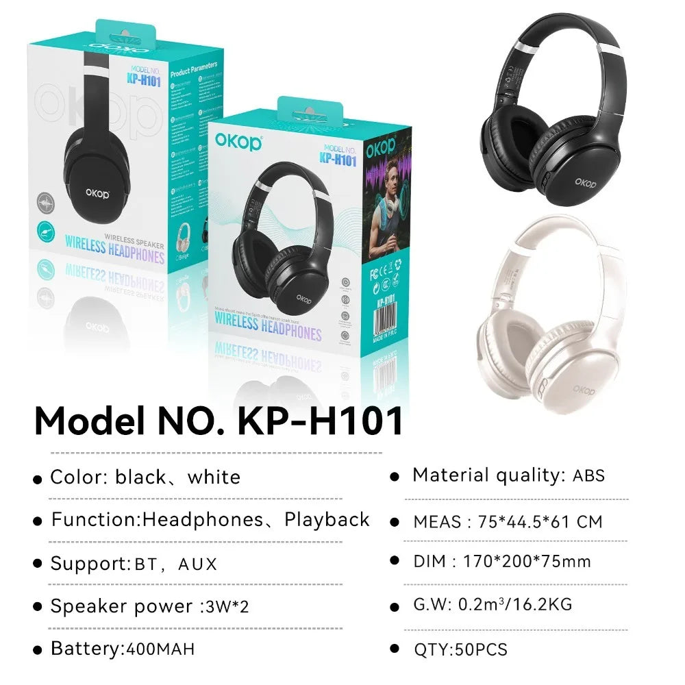 OKOP Headset Bluetooth Noise Reduction Headset,Waterproof Sweat-proof Sports Headset,E-sports Game Headse Earphones & Headphones by MVEnergo