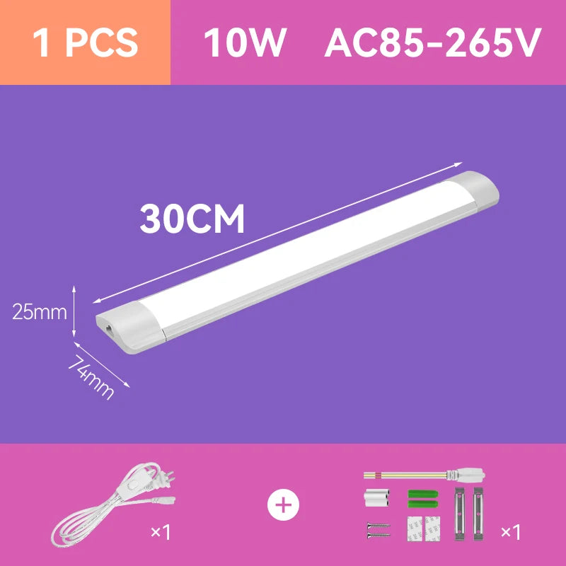 Led Lights For Kitchen Under Cabinet Lamp 220V 110V 10W 20W T5 Led Tube Plug Bedroom Wardrobe Wall Lamp Home Closet Lighting by MVEnergo