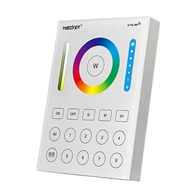 Miboxer B0 B1 B2 B3 B4 B8 2.4GHZ LED Touch Panel Remote 4-Zone/8-Zone Dimming Controller for Single Color/RGB+CCT/RGBW/ LED Lamp