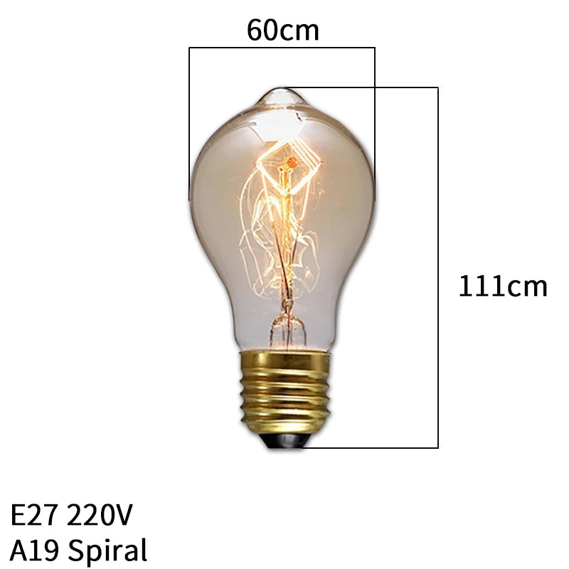 Dimmable Edison Light Bulb E27 40W 220V Retro Vintage Edison Bulb Incandescent Ampoule Bulbs Vintage Edison Lamp Retro Light by MVEnergo