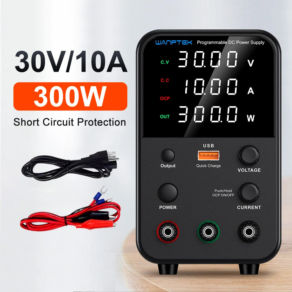 Wanptek DC Power Supply 30V 10A 5A Variable Bench Power Supply Adjustable Lab Power Supply 60V 5A 120V 3A Voltage Regulator by MVEnergo