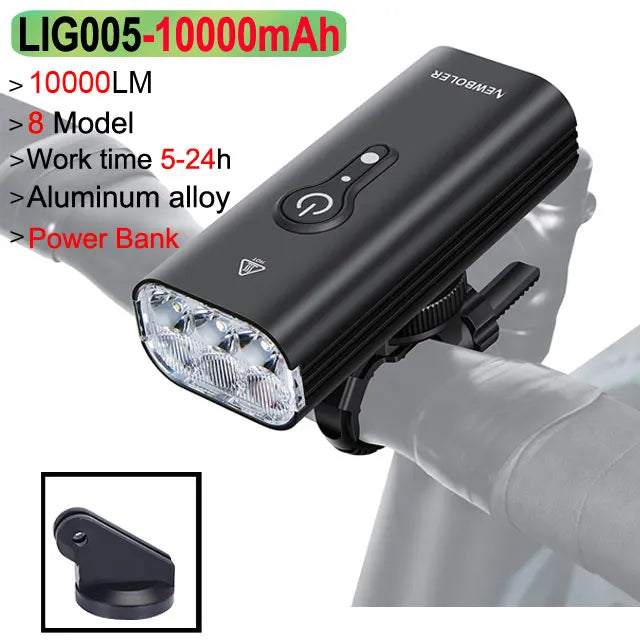 NEWBOLER 10000mAh Smart Bicycle Light Front 10000LM Bike Light Waterproof USB Charging MTB Road Cycling Lamp Bike Accessories by MVEnergo