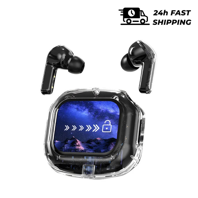 Translation Headphones with Multifunction Touch Screen Smart Wireless Bluetooth Earphone HiFi Audio Quality Business Earbud by MVEnergo