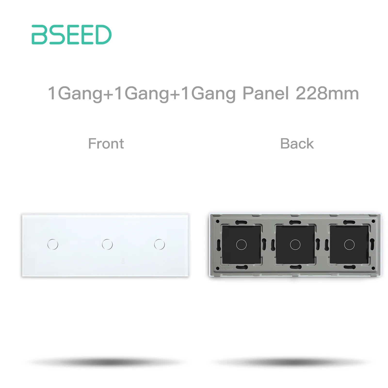 BSEED 1/2/3Gang Smart Zigbee Switches Function Part Touch Glass Front Panel EU Wall Socket Smart Plug DIY Parts Free Combination by MVEnergo
