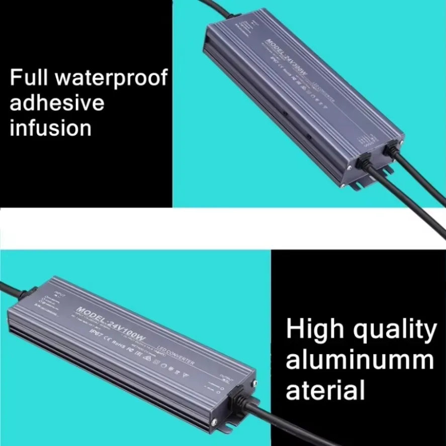 Lighting Transformer Waterproof Power Supply IP67 IP68 AC220V To DC 12V 24V LED Driver 100W 200W 300W 400W 500W Outdoor Adapter by MVEnergo