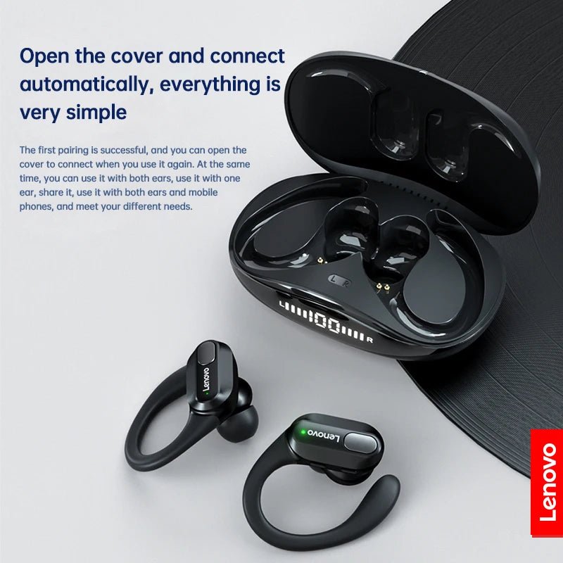 Original Lenovo XT80 Sports Wireless Earphones with Mics, LED Power Display,Hifi Stereo Sound Bluetooth 5.3 TWS HeadphHeadphones by MVEnergo