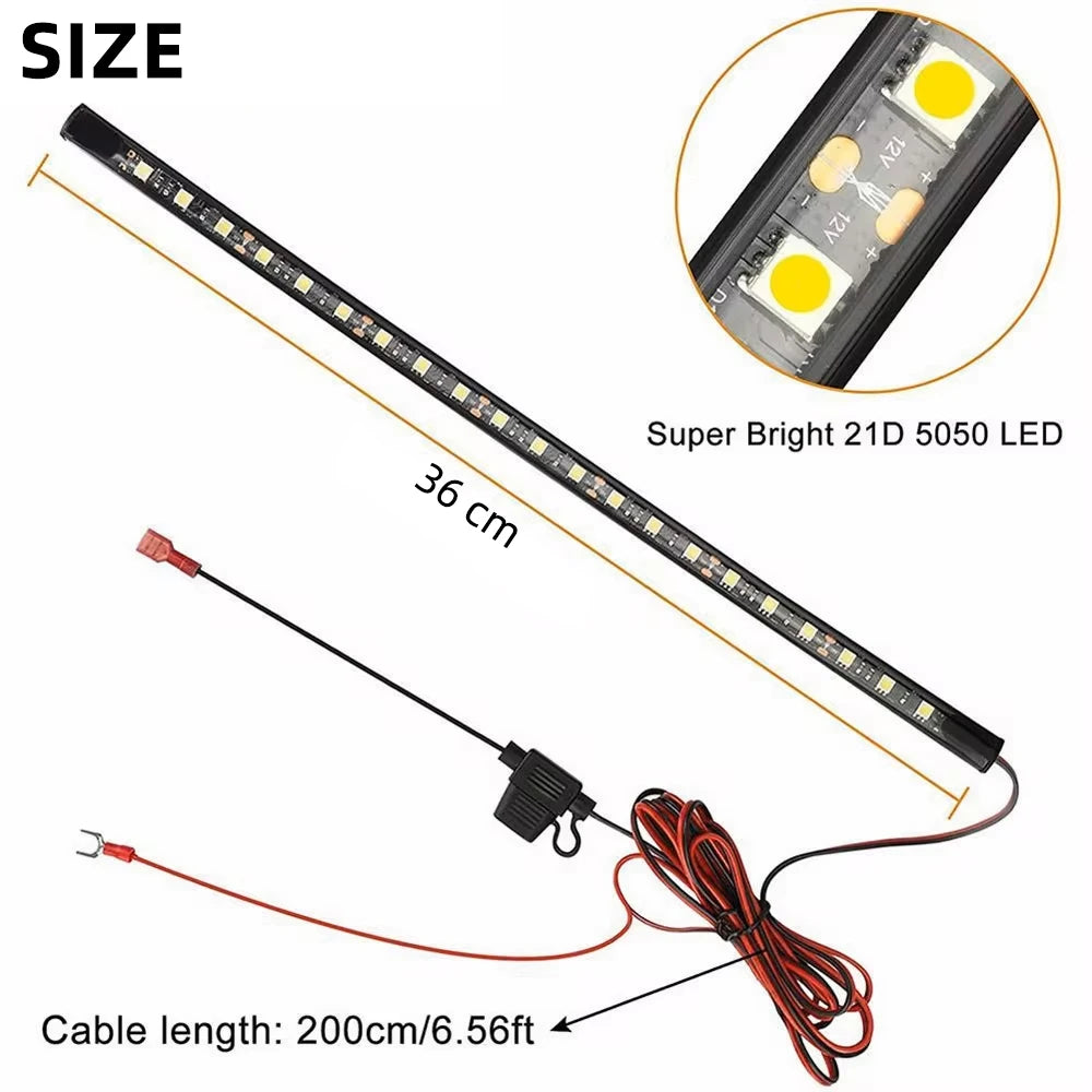 Universal Under Hood Engine Repair White LED Light Bar with Auto On/Off Switch Control Car SUV Pickup Offroad Repair Work Light by MVEnergo