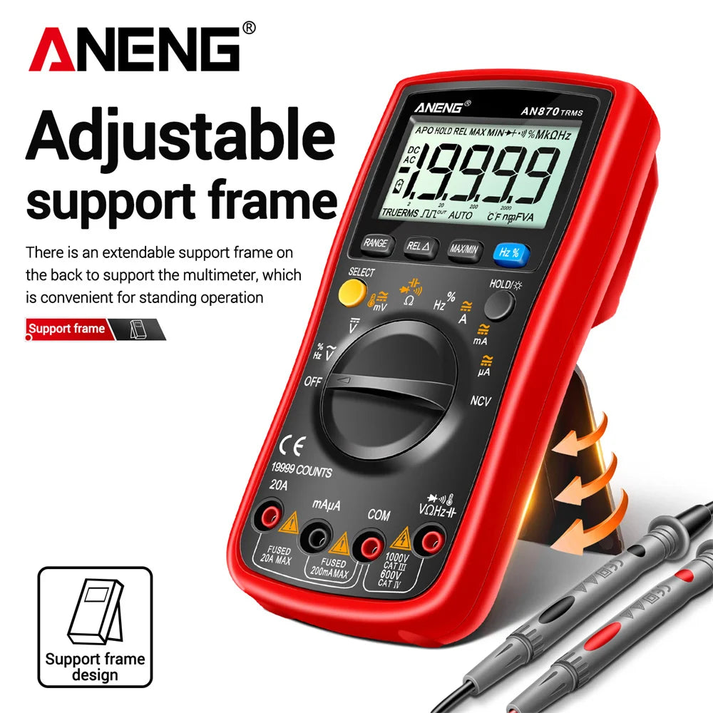 ANENG AN870 Digital Multimeter 19999 Counts True Rms Multimeters AC/DC Current Meter Voltimetro Profesional Voltage Tester f by MVEnergo