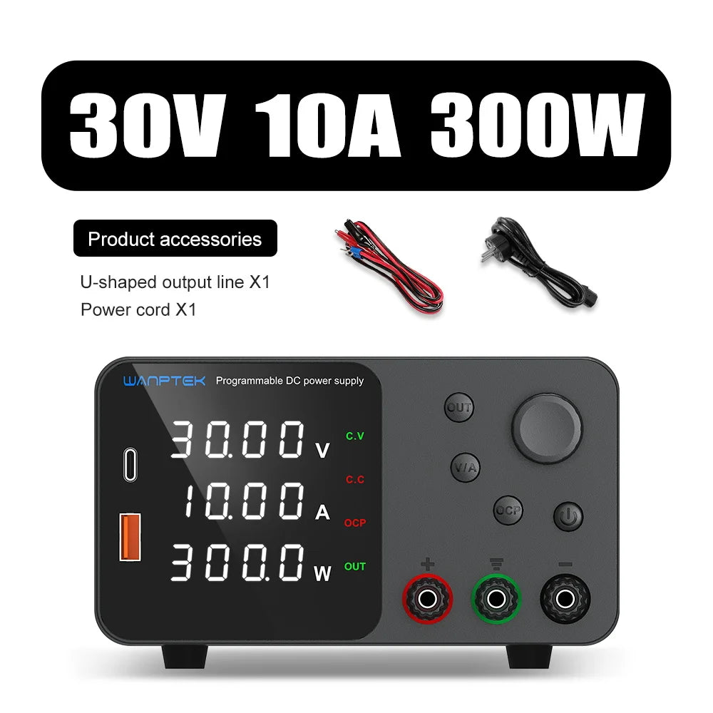 Wanptek DC Power Supply 30V 10A 5A Variable Bench Power Supply Adjustable Lab Power Supply 60V 5A 120V 3A Voltage Regulator by MVEnergo