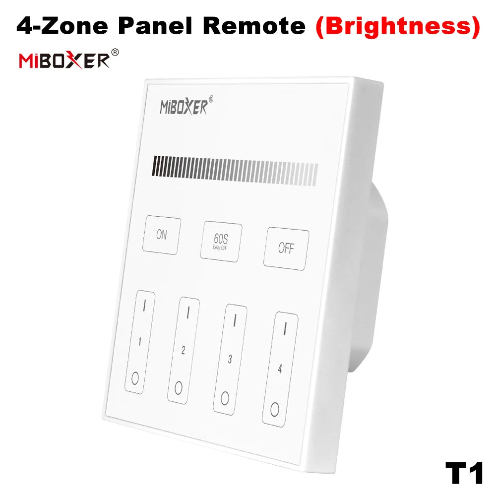 MiBoxer B0 B1 B2 B3 B4 B5 B8 T1 T2 T3 T4 P0 P1 P2 P3 P4 Brightness/CCT/RGB/RGBW/RGBCCT 2.4G Smart Panel Remote Controller Dimmer