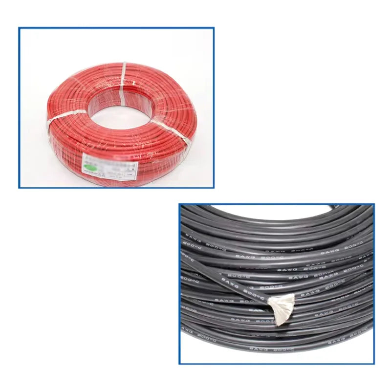 10 meter/lot High Quality wire silicone 10 12 14 16 18 20 22 24 26 28 30AWG 5m red and 5m black color by MVEnergo