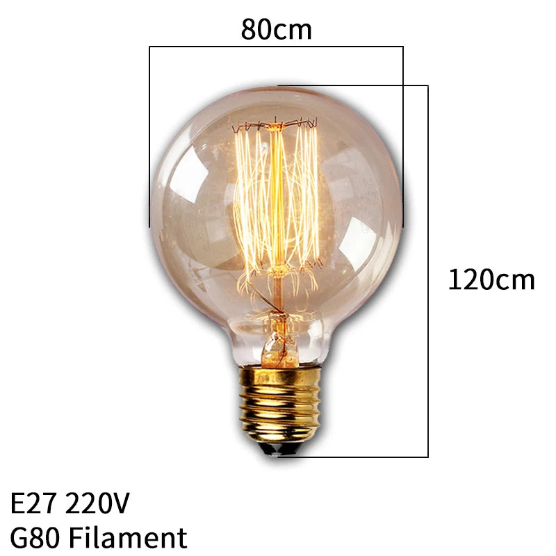 Dimmable Edison Light Bulb E27 40W 220V Retro Vintage Edison Bulb Incandescent Ampoule Bulbs Vintage Edison Lamp Retro Light by MVEnergo