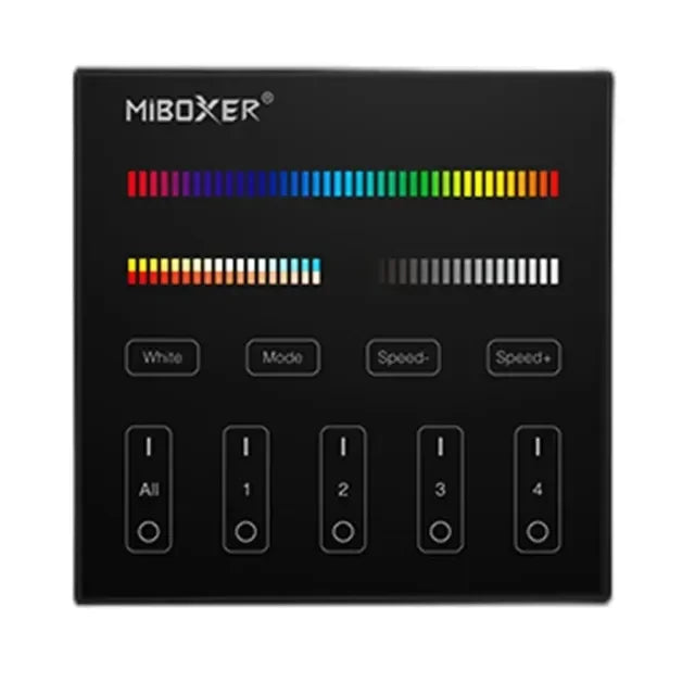 Miboxer B0 B1 B2 B3 B4 B8 2.4GHZ LED Touch Panel Remote 4-Zone/8-Zone Dimming Controller for Single Color/RGB+CCT/RGBW/ LED Lamp