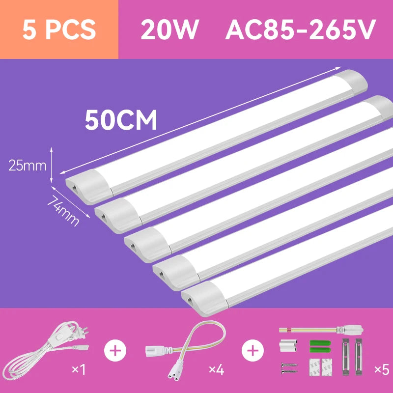 Led Lights For Kitchen Under Cabinet Lamp 220V 110V 10W 20W T5 Led Tube Plug Bedroom Wardrobe Wall Lamp Home Closet Lighting by MVEnergo