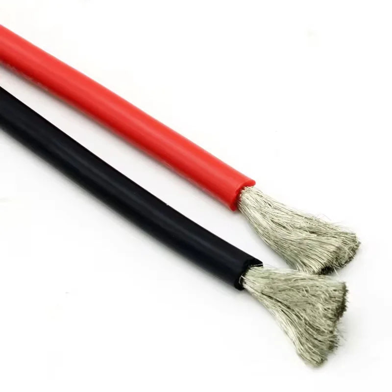 10 meter/lot High Quality wire silicone 10 12 14 16 18 20 22 24 26 28 30AWG 5m red and 5m black color by MVEnergo