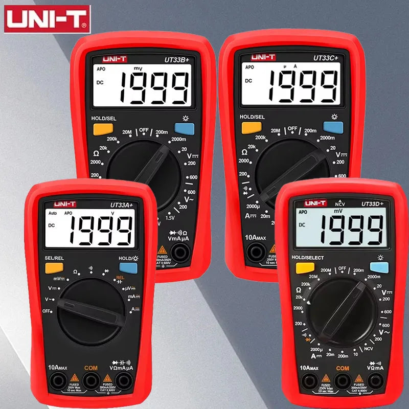 UNI-T Digital Multimeter UT33D+ UT33C+ UT33B+ UT33A+ Palm Size Multimeters DC AC voltmeter Resistance Tester by MVEnergo