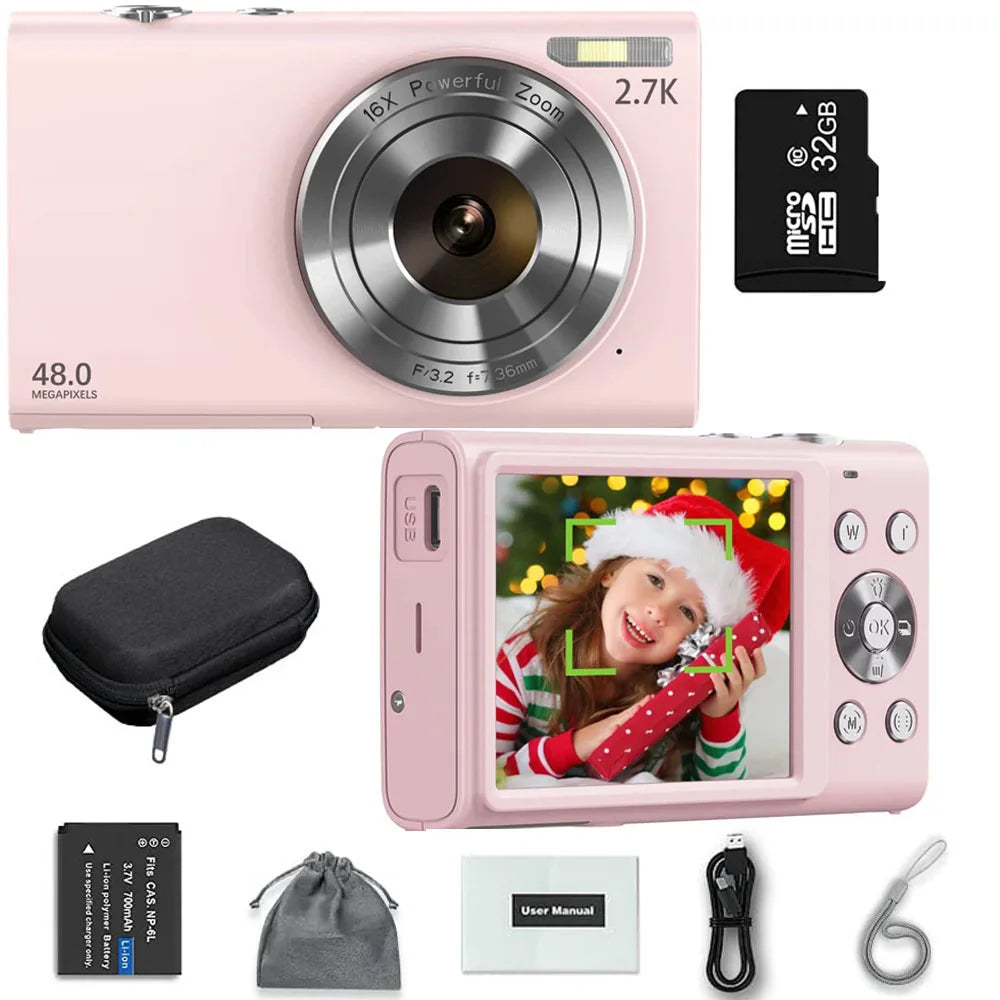 4K Digital Camera Autofocus Vlogging Camera HD 48MP with 2.8" Large Screen Camcorder Camera for Photography for Kid Adult by MVEnergo