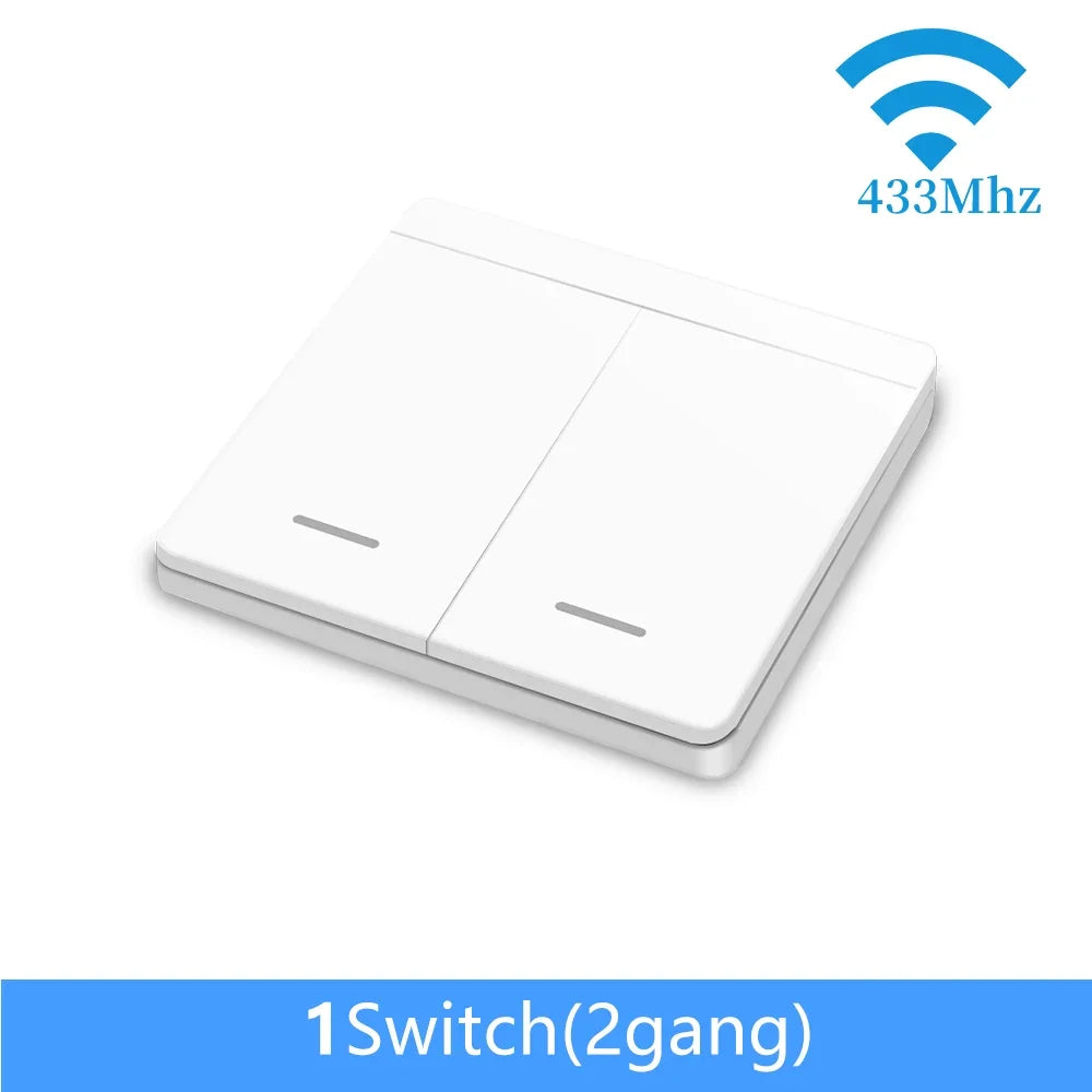 RF 433Mhz Wireless Remote Control Light Switch Push Button Wall Switch AC 110V 220V Relay Receiver Up To 100M Control for Lamp by MVEnergo