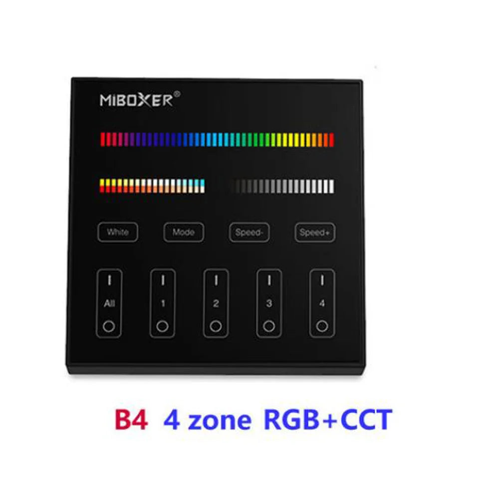 Miboxer Smart Touch Panel Dimmable Dimming/CT/RGB/RGBW/RGB+CCT LED Strip Light Controller 2.4G wireless Remote Milight b1 b4 p3
