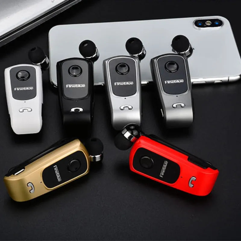 Fineblue F920 Wireless Earphone Bluetooth Headset Ears in Lotus with Wire Clip Earphones Handsfree Earbuds Retractable Headphone by MVEnergo