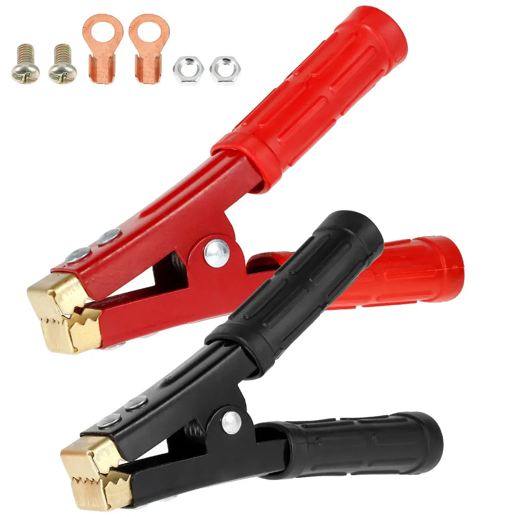 2pcs 500-1000Amp Heavy Duty Copper Alligator Clips Terminal Test Electrical Battery Crocodile Clamp for Jumper Cables Boost by MVEnergo
