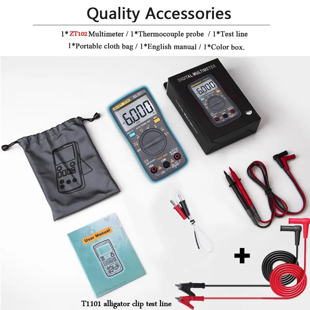 BSIDE Digital Multimeter Voltage Tester Multimetro With Continuity Frequency Resistance Capacitance Temperature Diode Test by MVEnergo