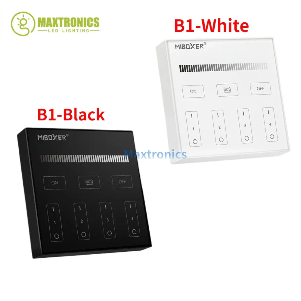 Miboxer B0 B1 B2 B3 B4 B8 2.4GHZ LED Touch Panel Remote 4-Zone/8-Zone Dimming Controller for Single Color/RGB+CCT/RGBW/ LED Lamp