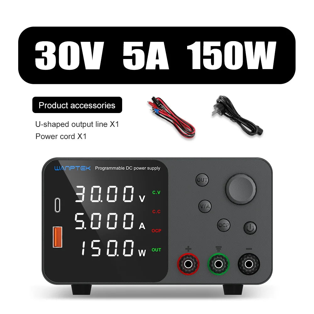 Wanptek DC Power Supply 30V 10A 5A Variable Bench Power Supply Adjustable Lab Power Supply 60V 5A 120V 3A Voltage Regulator by MVEnergo