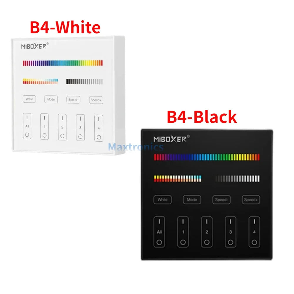 Miboxer B0 B1 B2 B3 B4 B8 2.4GHZ LED Touch Panel Remote 4-Zone/8-Zone Dimming Controller for Single Color/RGB+CCT/RGBW/ LED Lamp